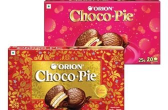 Orion Choco Pie – Chocolate Coated Soft Biscuit – Strawberry And Chocolate Combo – 40 Pcs