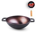 The Indus Valley Super Smooth Cast Iron Kadai With Free Iron Tadka Pan | Medium, 25.4Cm/ 10Inch, 2.5Ltr, 2.4Kg | Naturally Nonstick, Preseasoned Kadhai, 100% Pure & Toxin-Free, No Chemical Coating