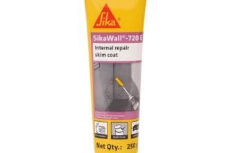 Sika – Skim Coat – Sikawall 720 E – White – Skim Coat In Paste To Repair Interior Walls – Waterproof Wall Crack Filler – Ready-To-Use – Wall Mending Agent – 250G