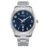 Citizen Analog Blue Dial Silver Band Men’s Stainless Steel Watch-BI1031-51L