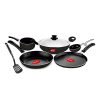 Pigeon Favourite 7 Piece Gift Set Non-Stick Coated Comes with Fry Pan, Kadhai, Lid, Sauce Pan, Spatula, Tadka Pan and a Tawa – Gas Stove Compatible (Black)