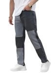 Ben Martin Men’s Stretchable Slim Fit Grey Color Block Casual Denim Jeans Size 34