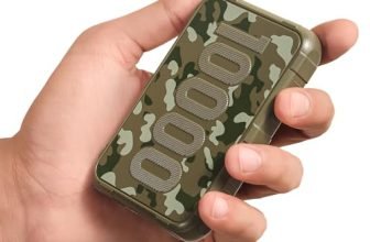 Ambrane 10000Mah Rugged, Slim & Compact Powerbank, 22.5W Fast Charging, Usb & Type C Output, Power Delivery, Quick Charge For Iphone, Android & Other Devices (Force 10K, Dark Green)
