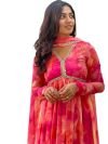 KD Women’s Anarkali Floral Printed Kurta Pent Set with Dupatta Anarkali Kurta for Women | Kurta Set | Ethnic Set | Dupatta Set | Pink