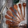 Designer Library – Sheesham Wood Spoon Set For Cooking Includes Dessert Rice Spoons, Frying Serving Spatula, Wooden For Nonstick Cookware Kitchen Utensils And Cooking Spoon (Set Of 7) – 35 Cm