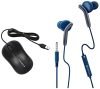 ZEBRONICS Zeb-Comfort Wired USB Mouse, 3-Button, 1000 DPI Optical Sensor, Plug & Play, for Windows/Mac, Black & Zeb-Bro in Ear Wired Earphones with Mic, 3.5mm Audio Jack, 10mm Drivers, Phone