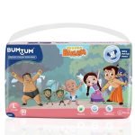 Bumtum Baby Chota Bheem Diaper Pants, Large/l Size, 30 Count, Double Layer Leakage Protection Infused With Aloe Vera, Cottony Soft High Absorb Technology