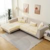 HOKIPO Premium Faux Rabbit Sofa Cover Mats for L Shape and 1/2/3 Seater Sofa. Make Your Own Sofa Cover Set, Mat Length 90(D) x 70(L) cm, Beige (AR-5011-CRM)