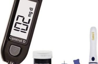 Control D Sugar Testing Monitor with 5 Strips Glucometer (Black)