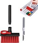 STRIFF Multi Function Laptop Cleaning kit/Laptop Cleaner Brush/Keyboard Cleaner/Keyboard Cleaning kit/Gadget Cleaning kit Gap Duster Key-Cap Puller for Laptop, Keyboard and Earphones (Black)