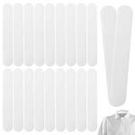 HANNEA® 20pcs Collar Protector Sweat Pads – White Collar Grime, Self-Adhesive Neck Liner Sweat Absorption Pad Invisible Protection for Shirt Collar, Hats Liner, Cap Brim, Prevent Sweat & Stains