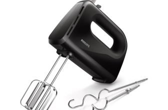 Philips Hr3705/10 300 Watt Lightweight Hand Mixer, Blender With 5 Speed Control Settings, Stainless Steel Accessories And 2 Years Warranty(Black Color)