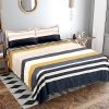 Bsb Home Kingston Collection Ultra King Size Bedsheets With 2 King Size Pillow Covers| Luxury Soft Sheets, Breathable, Shrinkage (3 Piece Set, 108X108 Inches Or 274X274 Cm, Black Beige & Rust, Cotton)