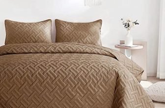 Bsb Home 100% Cotton Ultrasonic 280 Tc Solid King Size Quilted Bed Cover/Bedspread/Rajaai With 2 Pillow Case, (Luxurious, Mouse Color, 90X100 Inches, 254X228 Cm)