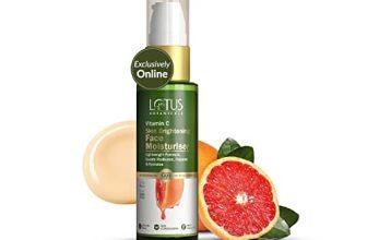 Lotus Botanicals Vitamin C Skin Brightening Face Moisturiser | 100X Vitamin C | Deeply Hydrates & Moisturises Skin | Bright And Radiant Skin | Moisturiser With Spf 20 Pa+++ | No Toxic Chemicals | 45G