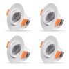 Surya 4W Aura Prime Led Downlighter, Recessed Led Downlight For Ceiling, Led Ceiling Light For Home & Hall, Green, Medium, (Pack Of 4)