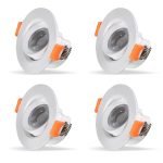 Surya 4W Aura Prime Led Downlighter, Recessed Led Downlight For Ceiling, Led Ceiling Light For Home & Hall, Green, Medium, (Pack Of 4)