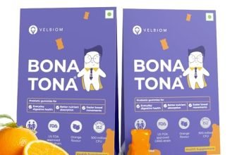 Velbiom Bonatona Probiotic Gummies For Effective Digestion, Lasting Immunity Clinically Proven & US FDA Approved For Kids & Adults – Pack of 10x2Gummies, Orange Flavor