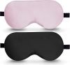 Episkey 100% Cotton Sleep Mask | Light Blocking Sleep Eye Mask, Comfortable & Soft, Night Eye Mask for Travel | 100% Blackout (PINK-HLK)