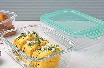 La Opala Cook Serve Store 100% Borosilicate Glass Storage Container | Simply Store With Lid | Rectangle 1.05 L | Microwave & Oven Proof | Dishwasher & Freezer Proof | Strong & Durable | Transparent