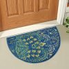 Status Contract Semi Circle/D-Shape Entrance Floor Door Mats Home Decor Non-Slip Carpet For Bathroom, Bedroom, Balcony, Living Room Washable Dirt Trapper (15 X 23 Inch)