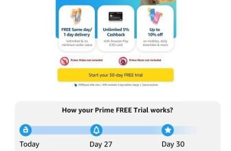 ⏩Activate Your 30 Days Amazon Prime Free Trial | Because Biggest Prime Day Sale is Coming😮Link : Pay ₹2 Using UPI Or Selected Bank Cards (You Can Cancel Anytime).Offer Available on Selected Accounts | Check all Your Amazon Accounts.⏩deal : Get Free Rs.150 Cashback By Streaming Music 🔥