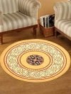Status Contract Nylon Floor Round Carpet Mats For Living Room, Dining Room, Bathroom, Hall With Anti Skid Backing (30 X 30 Inches)