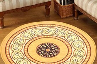Status Contract Nylon Floor Round Carpet Mats For Living Room, Dining Room, Bathroom, Hall With Anti Skid Backing (30 X 30 Inches)