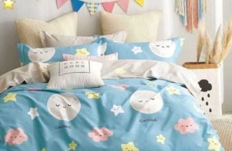 Shopperstop 122 Tc Polycotton Double Geometric Flat Bedsheet(Pack Of 1, Sky Blue)