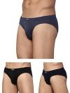 Levi’s Men’s Cotton Style #011 Comfort Regular Fit Solid Brief (Pack of 3) (#011-BRIEF-BLK/NAVY/NMEL-P3_Black,Navy,N.Melange_XL)