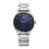 Fastrack Men Metal Analog Blue Dial Casual Watch, Band Color-Silver
