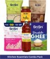 Sri Sri Tattva Kitchen Essentials Combo(Shuddh Ghee 1L, Toor Dal 1 Kg, Organic Brown Sugar 1 Kg, Rock Salt Fine Grain 1 Kg, Kachi Ghani Mustard Oil 1 L, Pure & Natural Honey 500 G)