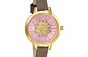 Sonata Women Leather Analog Pink Dial Watch-8141Yl02, Band Color-Brown