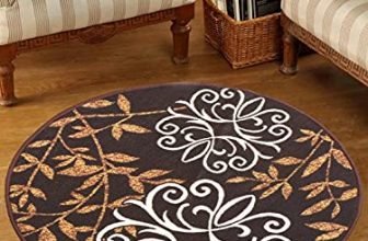Status Contract Rugs For Living Room|(30″X30″) Printed Round Carpet For Living Room Decor|Anti Skid Backing Home Essentials|Aesthetic Vintage Decor Carpet For Bedroom|Boho Rugs For Living Room (Brown)