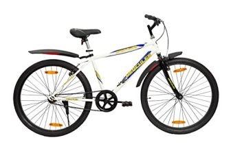 Hercules Dynor Pro Rf 26T Single Speed 18 inch Steel Frame , Road Cycle For Unisex-Adult ( Ivory White, 12+ Years , V Brake), Rigid