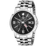 EDDY HAGER Time Teacher – Analogue Men’s Watch (Black Dial Silver Colored Strap)
