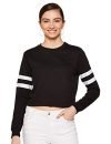 Newport Women’s Polyester Crew Neck Sweatshirt (NPWWPSS20001Z01_BLACK’ _XL)