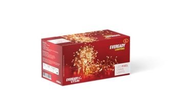 Eveready Pixel Led Ladi | Decorative And Festive Lighting | High Brightness | Bis Approved | Made In India | Warm White, Blue & Red, 10 Meter