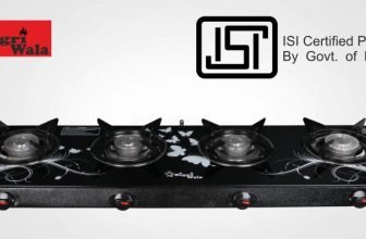 Sigri-wala Surya ISI Certified Straight Line Toughened Glass Tornado Burner Stainless Steel, Glass Manual Gas Stove(4 Burners)