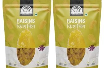 Wonderland Foods Plain Green Raisin (Kishmish) Dried Grapes 1Kg (500G X 2) Pouch