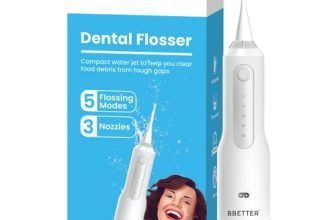 BBETTER Cordless Dental Flosser with 5 Flossing Modes and 3 Nozzles 170 ml Water Tank | Portable & USB Rechargeable IPX7 Waterproof Oral Flosser