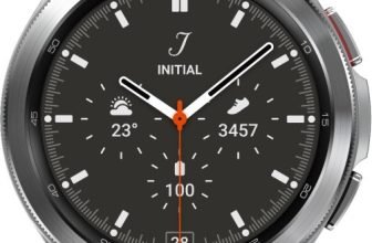 SAMSUNG Galaxy Watch 4 Classic, 46mm Super AMOLED LTE, Calling Body Composition Tracking(Silver Strap, Free Size)