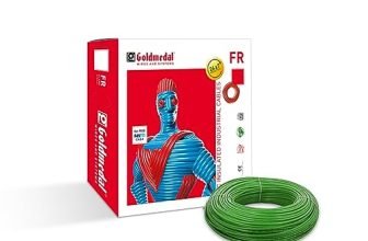 Goldmedal 90 Meter 1100V 1.0 Sq Mm Fire Retardant Elecrtic Wire (Green) – Pack Of 1 | Wire For Domestic & Industrial Connection Use | Multi-Strand, Pvc Electrical Insulated Copper Wire