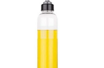 Clazkit Plastic Oil Dispenser 1 Litre Cooking Oil Dispenser Bottle Oil Container,Transparent