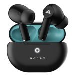 Boult Audio K40 True Wireless In Ear Earbuds With 48H Playtime, Clear Calling 4 Mics, 45Ms Low Latency Gaming, Premium Grip, 13Mm Bass Drivers, Type-C Fast Charging, Btv 5.3 Ear Buds (Electric Black)