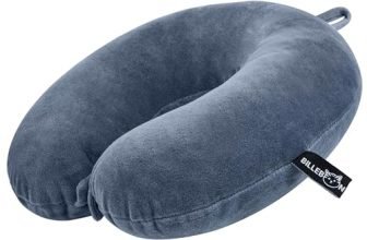 Billebon Premium Neck Pillow for Travelling Airplane Travel Pillow Comfortable Head Rest Neck Holder Pillow with 30 Years Warranty (Grey)