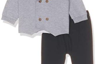Amazon Brand – Jam & Honey Cotton Baby Boys Suit Clothing Set (Bprtset_Grey 1_18-24 Months)