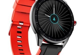 Boat Flash Edition Smart Watch With Activity Tracker,Multiple Sports Modes,Full Touch 3.30 Cm (1.3″) Screen,Gesture, Sleep Monitor,Camera & Music Control,Ip68 Dust,Sweat & Splash Resistance(Moon Red)