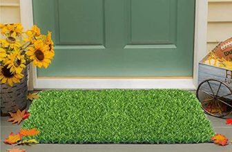 Status Contract Grass Mat For Balcony Decor|(16″X24″) Artificial Grass Outdoor Mat Fairy Garden|Green Lawn Floor Carpet Living Room|Home And Kitchen Floor Mat|Outdoor Carpet Waterproof (Natural Green)