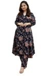 GRECIILOOKS Womens Casual Cotton Blend Regular Fit Co-Ord Set (BLACK, X-Large)